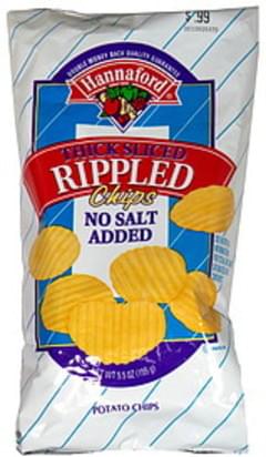 Hannaford Thick Sliced Rippled Chips Potato Chips - 5.5 oz, Nutrition ...