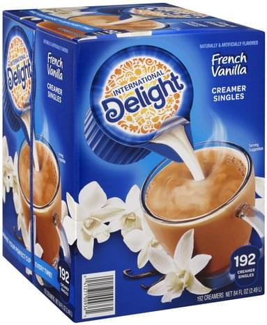 International Delight French Vanilla Singles Creamers 192 Ea Nutrition Information Innit