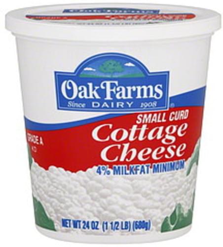 Oak Farms Small Curd, 4% Milkfat Minimum Cottage Cheese - 24 Oz ...