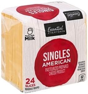 Essential Everyday Pasteurized Prepared, American, Singles Cheese ...