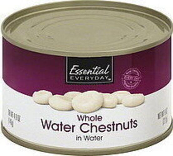 Essential Everyday Whole, in Water Water Chestnuts 8 oz, Nutrition