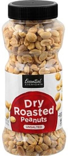 Essential Everyday Unsalted, Dry Roasted Peanuts - 16 Oz, Nutrition ...