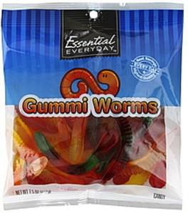 Essential Everyday Gummi Worms Candy - 7.5 oz, Nutrition Information ...