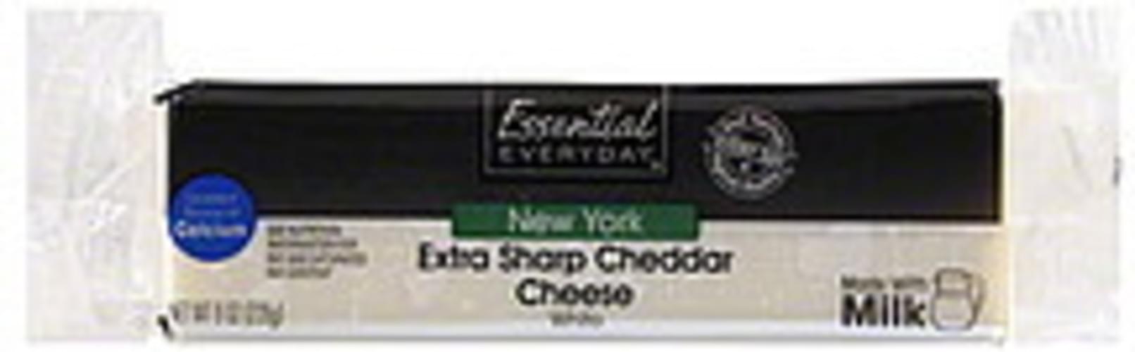 Essential Everyday New York, Extra Sharp Cheddar, White Cheese - 8 Oz ...