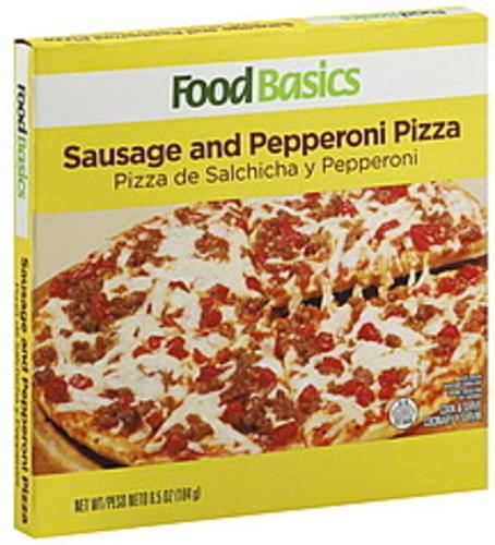 Food Basics Sausage and Pepperoni Pizza - 6.5 oz, Nutrition Information