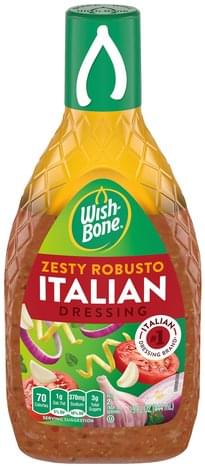 Wish-Bone Italian, Zesty Robusto Dressing - 15 Oz, Nutrition ...