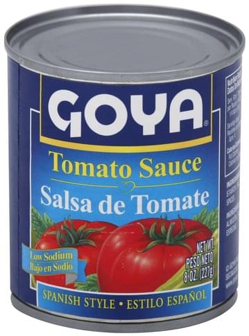 Goya Spanish Style, Low Sodium Tomato Sauce - 8 oz, Nutrition ...
