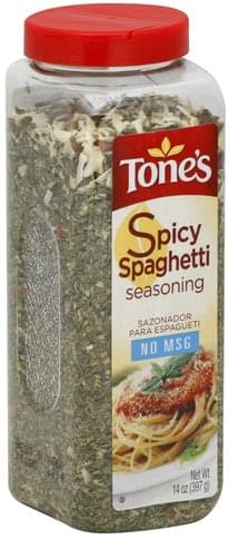 Tones Spicy Spaghetti Seasoning 14 Oz Nutrition Information Innit