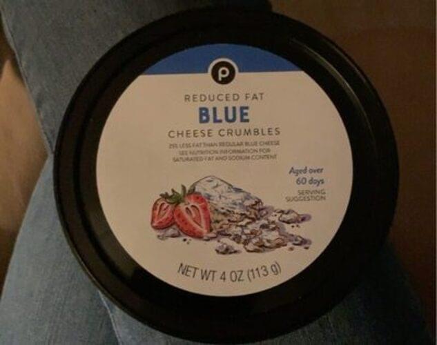 Publix Blue Reduced Fat Crumbled Cheese - 28 G, Nutrition Information ...