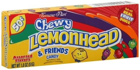 Lemonhead Lemon Heads & Friends, Chewy, Assorted Flavors Candy - 1.8 oz ...