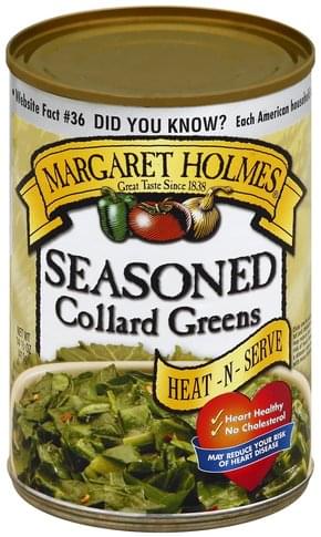 Margaret Holmes Seasoned Collard Greens - 14.5 oz, Nutrition ...