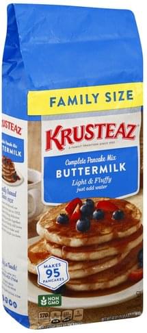 Krusteaz Complete, Buttermilk, Family Size Pancake Mix - 56 oz ...