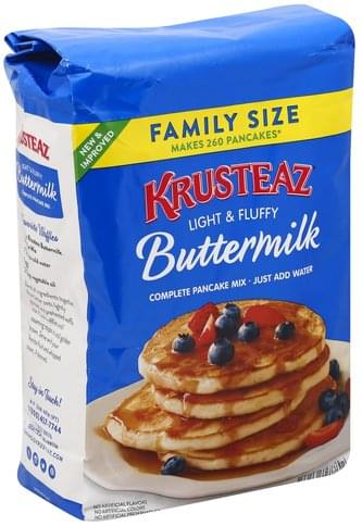 Krusteaz Complete, Light & Fluffy, Buttermilk, Family Size Pancake Mix ...