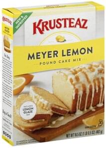 Krusteaz Meyer Lemon Pound Cake Mix - 16.5 oz, Nutrition Information ...