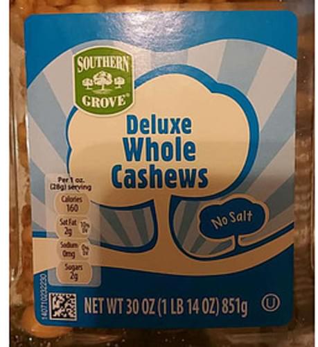 Southern Grove Deluxe Whole Cashews 28 G Nutrition Information Innit