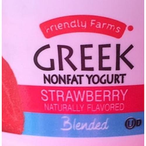 Friendly Farms Strawberry Greek Nonfat Yogurt - 150 G, Nutrition ...