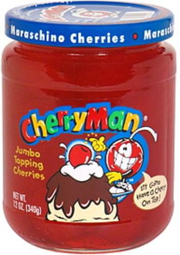 Cherry Man Maraschino Cherries Jumbo Topping Cherries 12 Oz Nutrition Information Innit