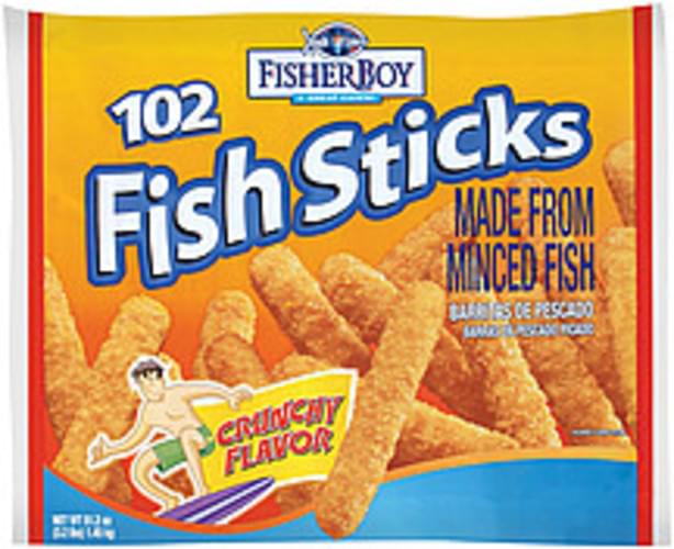 Fisher Boy Crunchy Flavor 102 Ct Fish Sticks - 51.2 oz, Nutrition ...