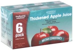 Resource Thickened, Nectar Consistency Apple Juice - 6 ea, Nutrition ...