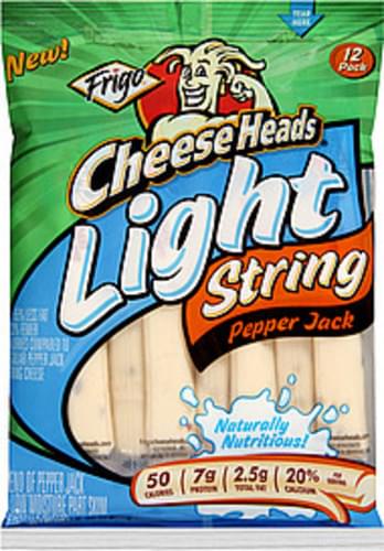 Frigo® Cheese Heads® Light Pepper Jack String Cheese 10 Oz Nutrition Information Innit