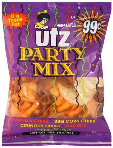 Utz Party Mix - 3 Oz, Nutrition Information 