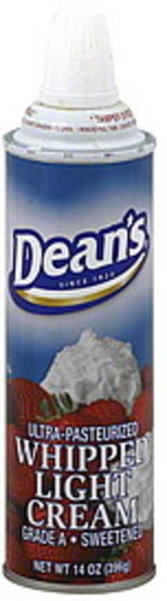 Deans Light Whipped Cream - 14 oz, Nutrition Information | Innit