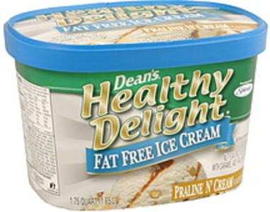 Deans Praline N' Cream Fat Free Ice Cream - 32.75 oz, Nutrition ...