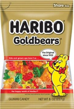 Haribo Original Gold-Bears Gummi Candy - 39 G, Nutrition Information ...