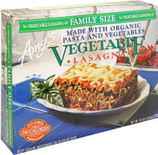 Amys Family Size Vegetable Lasagna - 45 Oz, Nutrition Information | Innit