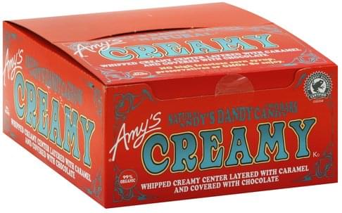 Amys Creamy Candy Bars - 12 ea, Nutrition Information | Innit