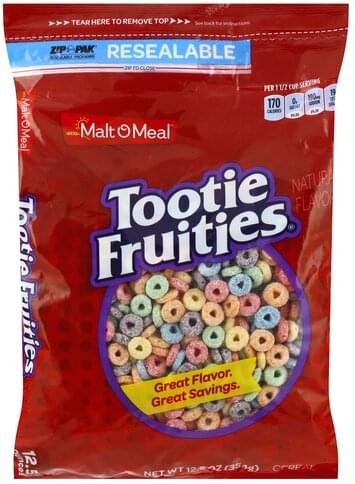 Malt O Meal Tootie Fruities Cereal - 12.5 oz, Nutrition Information | Innit