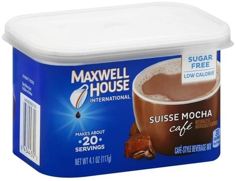 Maxwell House Cafe-Style, Sugar Free, Suisse Mocha Cafe Beverage Mix ...