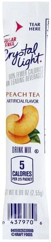 Crystal Light Peach Tea Drink Mix - 0.09 oz, Nutrition Information | Innit