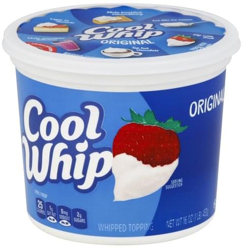 Cool Whip Original Whipped Topping - 16 oz, Nutrition Information | Innit