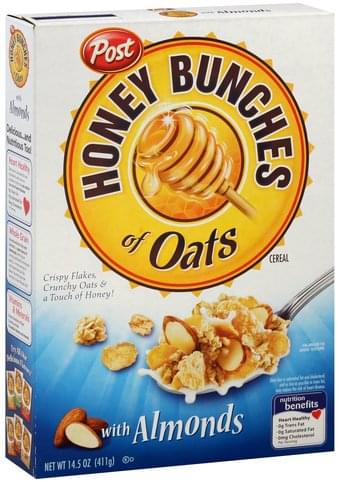 Honey Bunches with Almonds Cereal - 14.5 oz, Nutrition Information | Innit