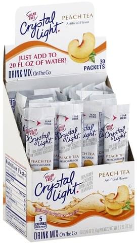 Crystal Light Peach Tea Drink Mix - 30 ea, Nutrition Information | Innit