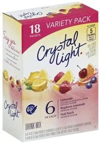 Crystal Light Variety Pack Drink Mix - 18 Ea, Nutrition Information | Innit