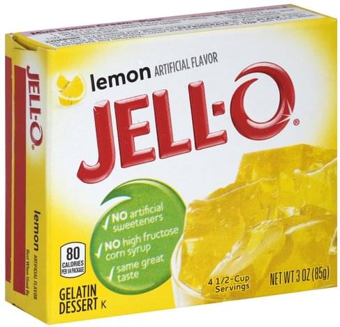 Jell O Lemon Gelatin Dessert - 3 oz, Nutrition Information | Innit