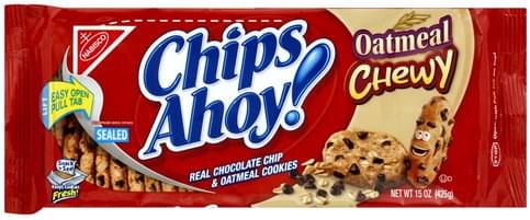 Chips Ahoy Chewy, Oatmeal Cookies - 15 oz, Nutrition Information | Innit