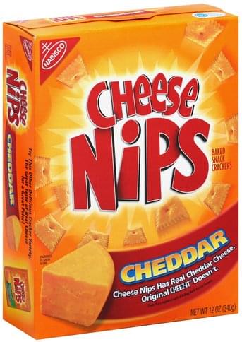 Cheese Nips Cheddar Baked Snack Crackers - 12 oz, Nutrition Information ...