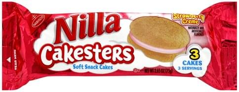 Nilla Strawberry Creme Soft Snack Cakes - 3 ea, Nutrition Information ...