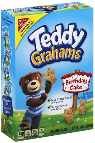 Teddy Grahams Birthday Cake Graham Snacks 10 Oz Nutrition Information Innit