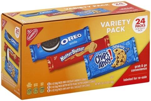 Nabisco Variety Pack Cookies - 24 ea, Nutrition Information | Innit