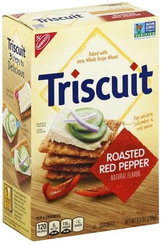 Triscuit Roasted Red Pepper Crackers - 8.5 oz, Nutrition Information ...