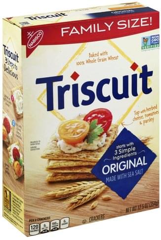 triscuit Original, Family Size! Crackers - 12.5 oz, Nutrition ...