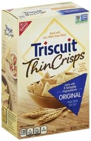 Triscuit Thin Crisps, Original Crackers - 7.1 oz, Nutrition Information ...