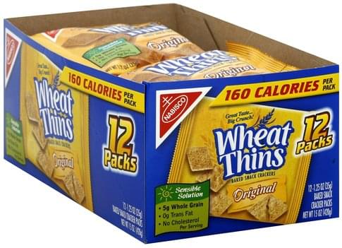 Wheat Thins Baked Original Snack Crackers Ea Nutrition Information Innit