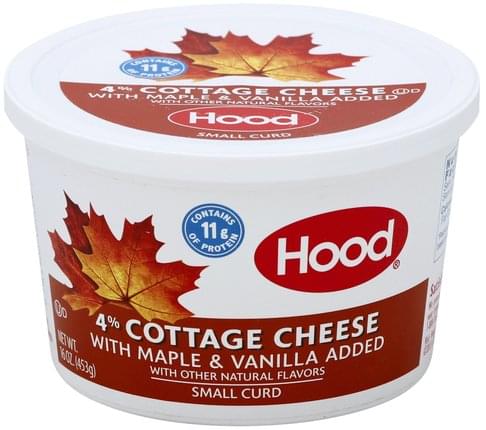 Hood With Maple Vanilla Added Small Curd 4 Cottage Cheese