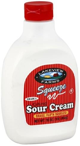 Lakeview Farms Cultured, Squeeze Sour Cream - 16 oz, Nutrition ...