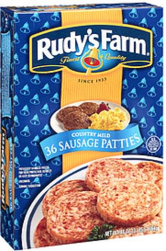 Rudy's Farm Country Mild Sausage Patties - 48 oz, Nutrition Information ...